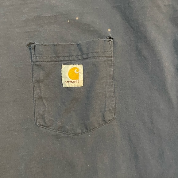 Distressed Carhartt Pocket T Shirt - Picture 3 of 3